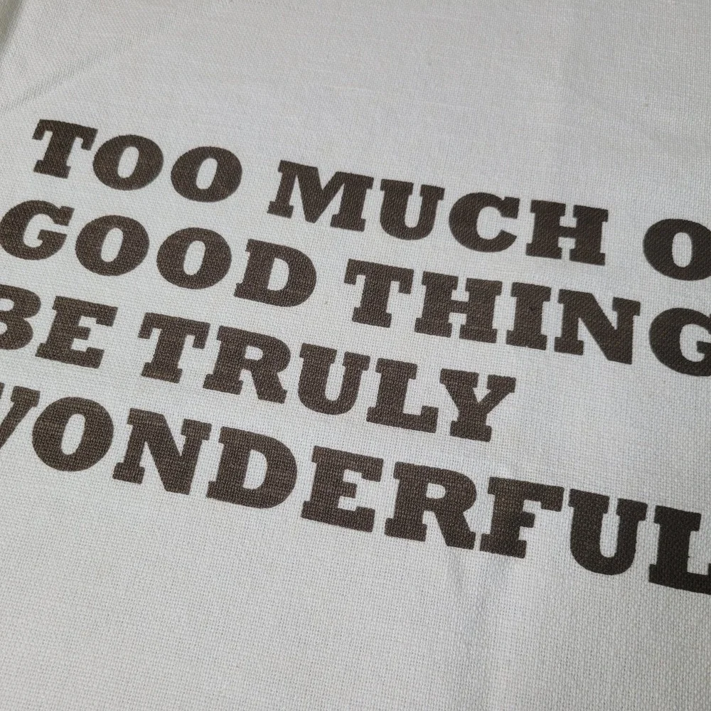 Pottery Barn Too Much of‎ a Good Thing Can Be Truly Wonderful Pillow Cover 20x20